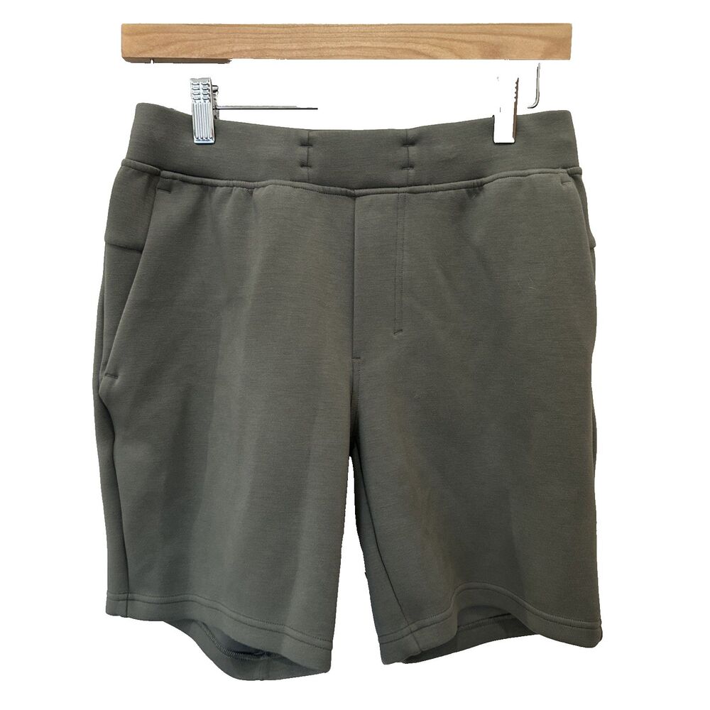 Lululemon Men's Smooth Spacer Shorts 7" Olive Green Inside Drawstring Small